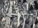 Tissu Antoine d&#039;Albiousse - Eiffel - Noir et Blanc