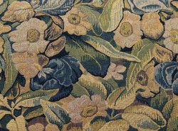 Tissu Braqueni - Verdure flamande - rf: B6042.002 Bleu/Vert