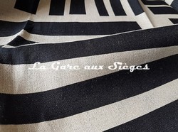 Tissu Pierre Frey - Liz - rf: F3484.002 Noir & Blanc ( dtail )