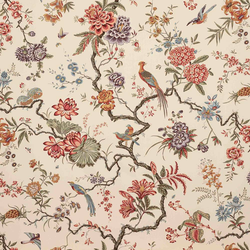Tissu Manuel Canovas - Pavillon de Bidaine - rf: 01286.02 Corail
