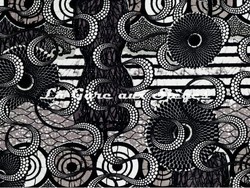 Tissu Jean Paul Gaultier - Meltingpot - rf: 3452.01 Graphite ( dtail )