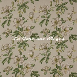 Tissu Colefax & Fowler - Imogen - rf: F4778.04 Ivory/Green