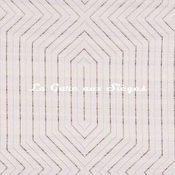 Tissu Casamance - Pyramide - rf: 4369.0605 Blanc ptale