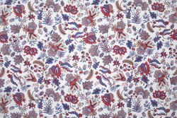 Tissu Quenin - Eglantine - rf: 4266.03 Griotte