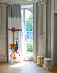 Tissu Pierre Frey - L'Autruche du Carrousel - rf: F4070.001 Multicolore