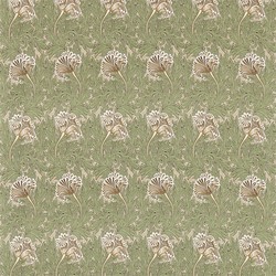 Tissu Morris & Co - Tulip - rf: 224461 Artichoke/Gold