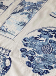 Tissu Pierre Frey - Qinghua - rf: F3806.001 Blue porcelain