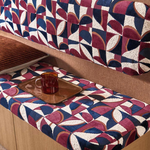 Tissu Casamance - Impatient - rf: 1153.0428 Pourpre/Bleu azurite