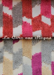 Tissu Jro - Italique - Coloris: 03 Corail & 04 Parchemin