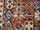 Tissu Jean Paul Gaultier - Azulejos - rf: 3463.01 Mandarine ( dtail )