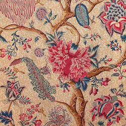 Tissu Braqueni - Le gand Corail - rf: B080A.003 Corail/Jaune