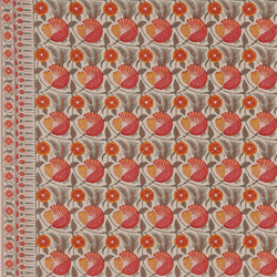 Tissu Le Manach - Indhira - rf: L4164.006 Ambre ( dtail )