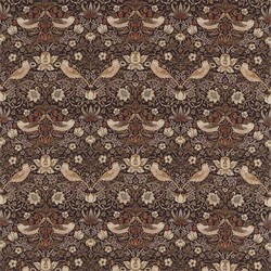 Tissu William Morris - Strawberry Thief - rf: 220315 Grape/Gold