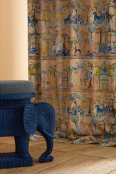 Tissu Jim Thompson - Woodland Voyage - r�f: J3998.001 Terracotta