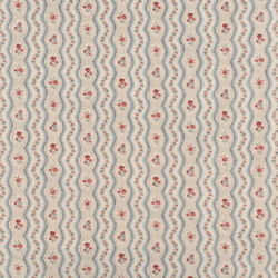 Tissu Le Manach - Greuze - rf: L4216.003 Bleu/Rouge