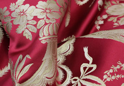 Tissu Tassinari & Chtel - Les Msanges - rf: 1505.03 Rouge ( dtail )