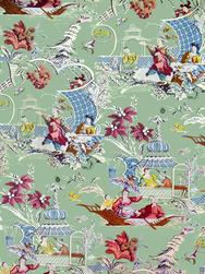 Tissu Edmond Petit - Pillement - rf: 11739.001 Vert