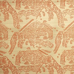 Tissu Dedar - Tiger Silk - rf: T18026.003 Electric Orange
