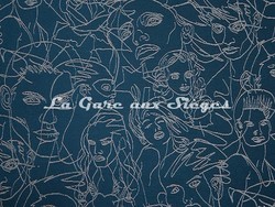 Tissu Jean Paul Gaultier - Regard - rf: 3471.05 Bleu