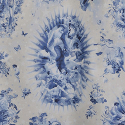 Tissu Jean Paul Gaultier - Angelots - rf: 3445.05 Marin