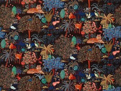 Tissu Pierre Frey - Le Jardin du Palais velours - rf: F3470.002 Nuit