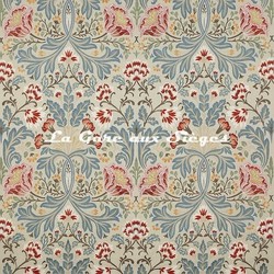 Tissu Colefax & Fowler - Acantha - rf: F4613.04 Tomato/Blue