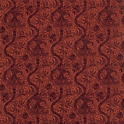 Tissu Morris & Co - Indian Flock Velvet - rf: 236943 Russet/Mulberry