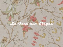 Tissu Colefax & Fowler - Cristabel - rf: F4763.02 Tomato/Green ( dtail )