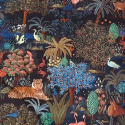 Tissu Pierre Frey - Le Jardin du Palais velours - rf: F3470.002 Nuit