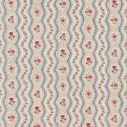 Tissu Le Manach - Greuze - rf: L4216.003 Bleu/Rouge