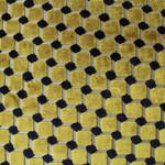 Tissu Casamance - Hibana - rf: 3577.0125 Jaune/Marine
