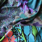 Tissu Casal - Woodstock - rf: 35001.14 Multi bleu ( dtail )