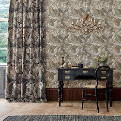Tissu William Morris - Acanthus Velvet - rf: 226399 Charcoal/Grey