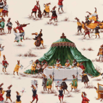 Tissu Pierre Frey - Le Banquet - rf: F2421.001 Vert
