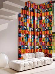 Tissu Pierre Frey - Game of Love - rf: F4028.001 Multicolore