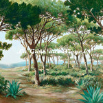 Tissu panoramique Pierre Frey - L&#039;Esterel - rf: F3728.001 Agave