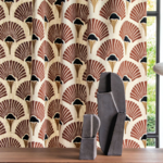 Tissu Casamance - Linefolia - rf: 4785.0508 Acajou