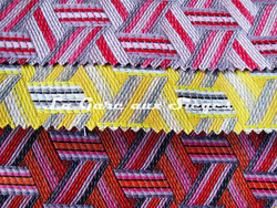 Tissu Lelivre - Tribu - Coloris: 05 Sorbet - 01 Citron - 03 Cuivre