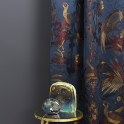 Tissu Quenin - La Parade des Oiseaux - rf: 4253.02 Orage