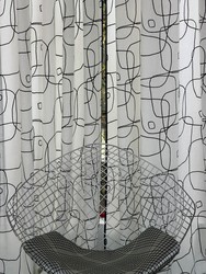 Tissu Pierre Frey - Le Fil d'Ariane - rf: F2988.001 Noir & Blanc
