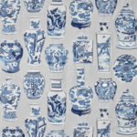 Tissu Pierre Frey - Qinghua - rf: F3806.001 Blue porcelain