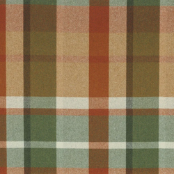 Tissu Casamance - Vanoise - rf: 1242.0315 Orange brle/Vert irlandais