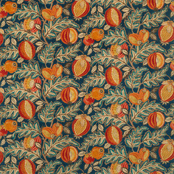 Tissu Sanderson - Cantaloupe Velvet - rf: 226636 Tumeric/Indigo