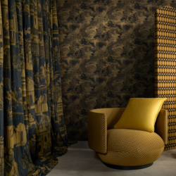 Tissu Jim Thompson - Lost Kingdon - r�f: J4002.001 Twilight