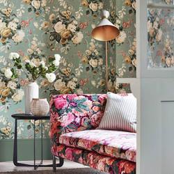 Tissu Sanderson - Very Rose and Peony - rf: 226883 Wild Plum