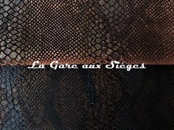 Tissu Mtaphores - Boa - rf: 71141 - Coloris: 005 Ebne & 002 Noir