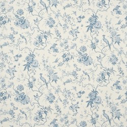 Tissu Sanderson - Pillemont Toile - rf: DPEMPI203 Ivory/Chine blue