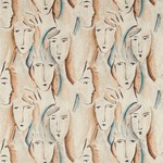 Tissu Zoffany - Les Dames - rf: 322675 Peacock/Copper