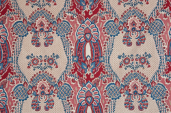 Tissu Braqueni - La Valette - rf: B738A.001 Rouge Bleu