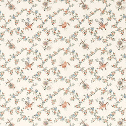 Tissu Sanderson - Treillage - rf: 227180 Sandstone/Woad